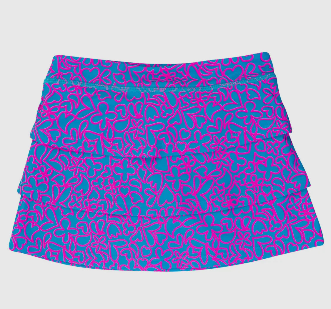 Girls Neon Glow Skort