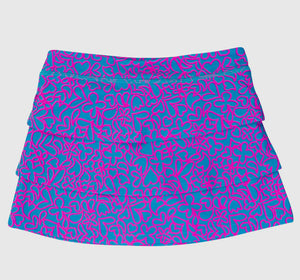 Girls Neon Glow Skort