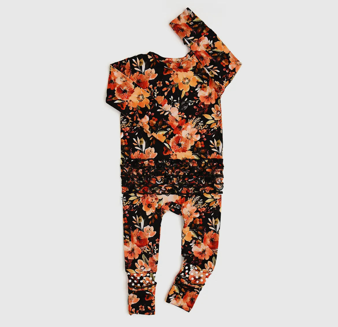 Ruffle Zip Rompers (various)