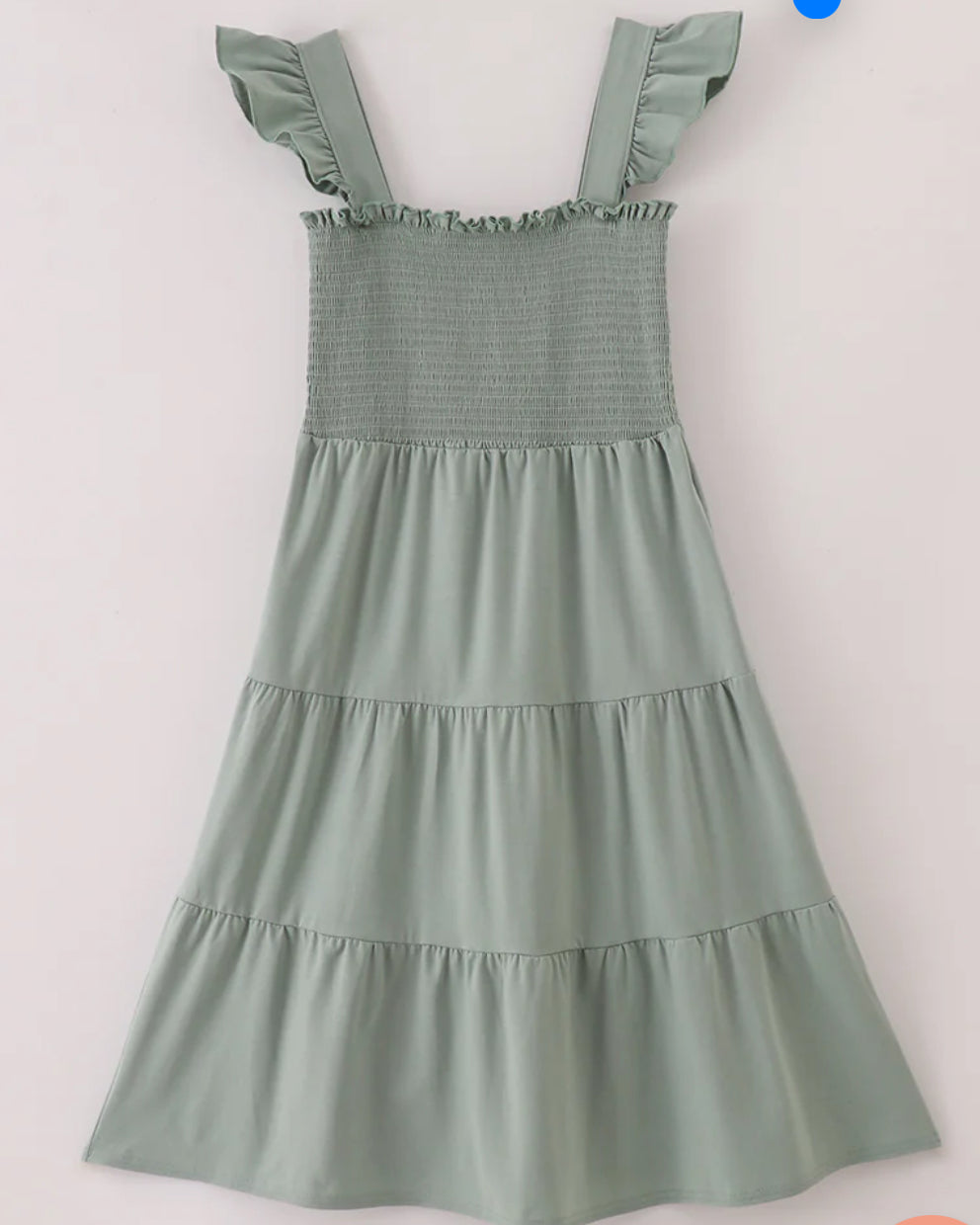 Sage Smocked Dress