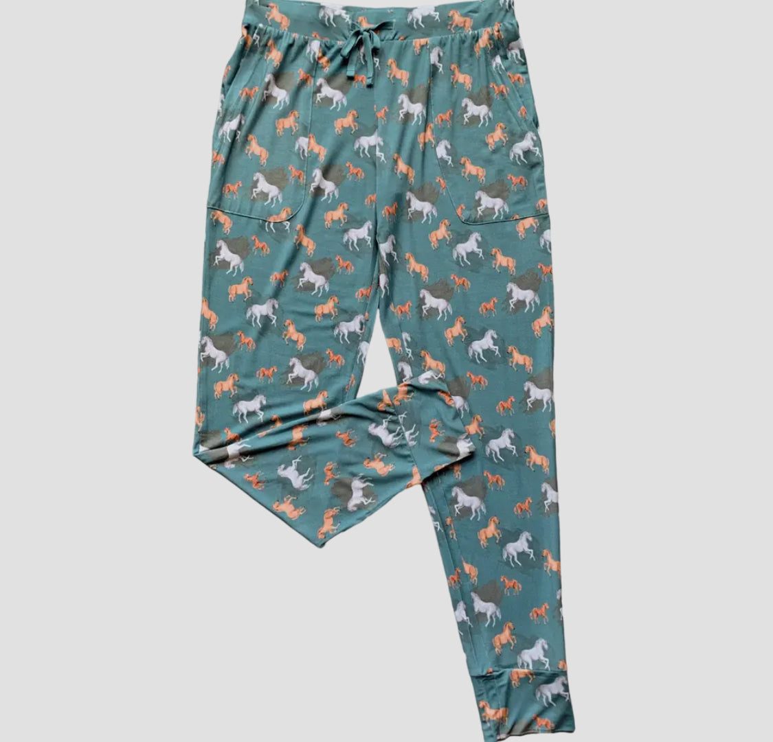 Womens joggers- Ember Wild Horses