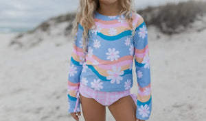 Retro Flower Power Two Piece Suit