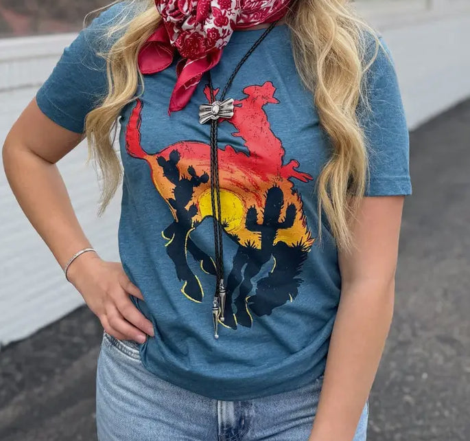 Sunset Bronc Tee