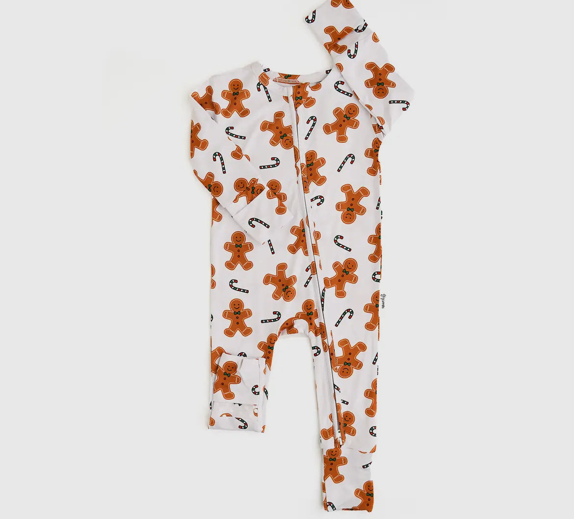 Gingerbread Bamboo Romper (no ruffle)