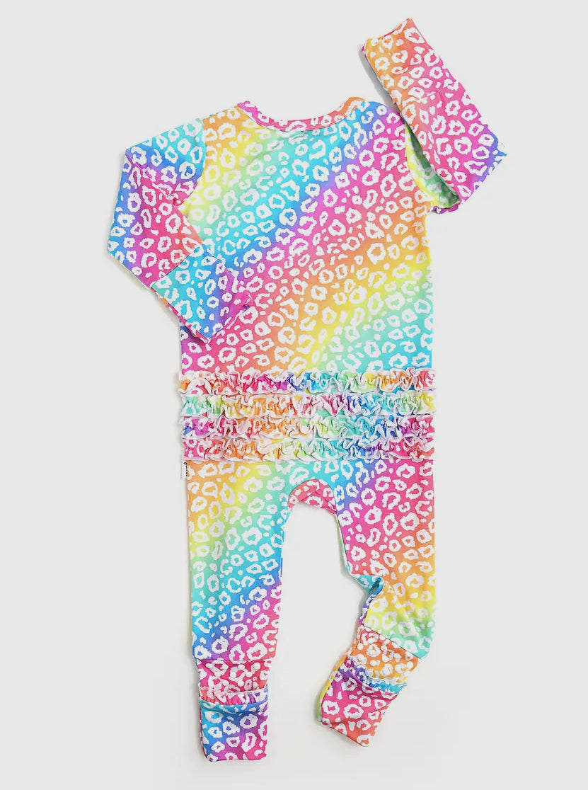 Ruffle Zip Rompers (various)