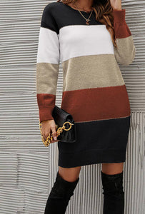 Josephine Color Block sweater dress