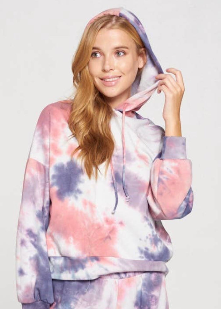 Tie Dye Mauve Hoodie